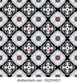 Seamless background image of vintage black round  square geometry pattern.
Background image of vintage black round  square geometry pattern.
