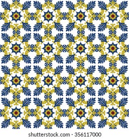 Seamless background image of vintage blue leaf cross kaleidoscope pattern.
Background image of vintage blue leaf cross kaleidoscope pattern.

