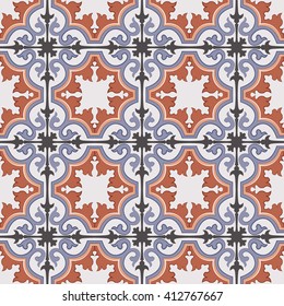 Seamless background image of vintage curve spiral cross kaleidoscope