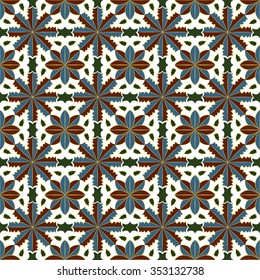 Seamless background image of vintage golden outline flower kaleidoscope pattern.
Background image of vintage golden outline flower kaleidoscope pattern.
