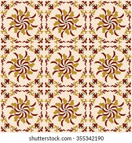 Seamless background image of vintage round spiral vine kaleidoscope pattern.
Background image of vintage round spiral vine kaleidoscope pattern.
