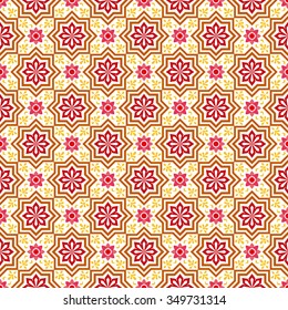 Seamless background image of vintage star flower pattern.
Background image of vintage repeat star flower pattern.
