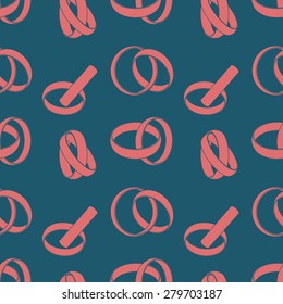 Seamless background with an image of wedding rings