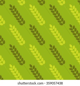 seamless background with an image of wheat ears