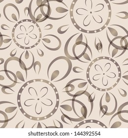 Seamless background with imprinted flower pattern. Eps10 vector illustration