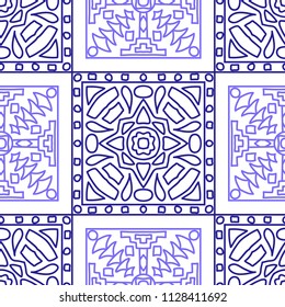 Seamless background.  Indian color background for paper or cover. Abstract geometrical ethnic ornament with northern motifs. Vector texture.