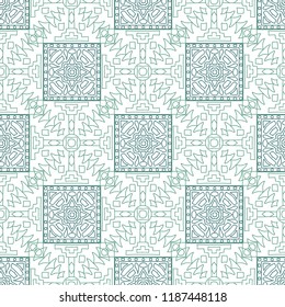 Seamless background.  Indian color background for paper or cover. Abstract geometrical ethnic ornament with northern motifs. Vector texture.