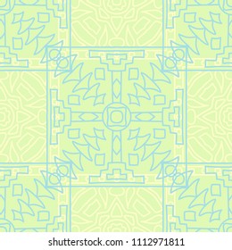 Seamless background.  Indian color pattern for paper or cover. Abstract geometrical ethnic ornament with northern motifs. Vector texture.