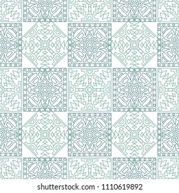Seamless background.  Indian colorful vector background for fabric or paper. Abstract geometrical ethnic ornament with northern motifs. Vector texture.