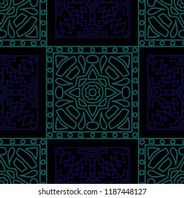 Seamless background.  Indian colorful vector background for paper or cover. Abstract geometrical ethnic ornament with northern motifs. Vector texture.