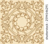 A seamless background inspired by baroque, rococo, Victorian, and Renaissance styles. This trendy floral vintage pattern showcases unique designs.
