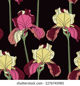 seamless background with iris
