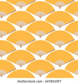Seamless background from the Japanese fans. Pattern.