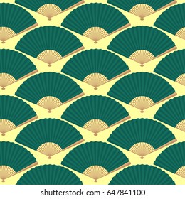 Seamless background from the Japanese fans. Pattern.