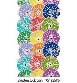 seamless background with japanese umbrellas