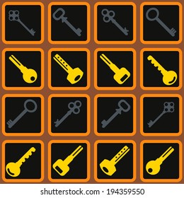 Seamless background with keys