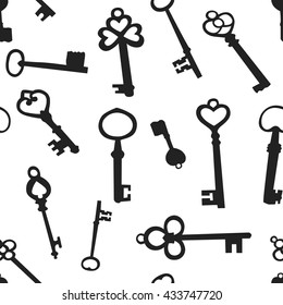 Seamless background with the keys