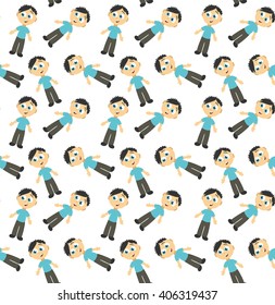 seamless background with kids. Vector Illustration
