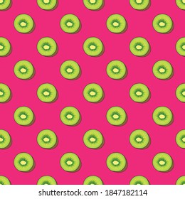 Seamless Background Kiwi Design Pattern