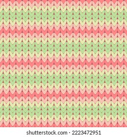 Seamless background with knitted patterns. Patterns for decorating fabrics. Knitting.