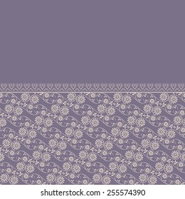seamless background lace border pattern, silhouette design plant ornament