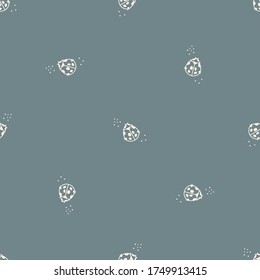 Seamless background ladybug insect gender neutral baby pattern. Simple whimsical minimal earthy 2 tone color. Kids nursery wallpaper or boho woodland nature fashion all over print.