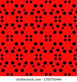 Nahtloser Hintergrund mit Ladybugs. Cartoons. Vektorillustration-Illustration für Webdesign oder Print.