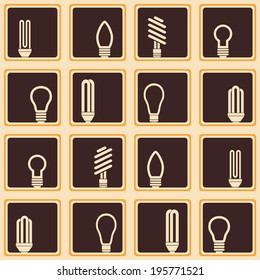 Seamless background with lamps