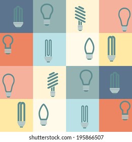 Seamless background with lamps