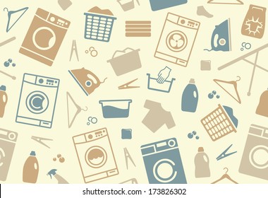 Seamless background of a laundry