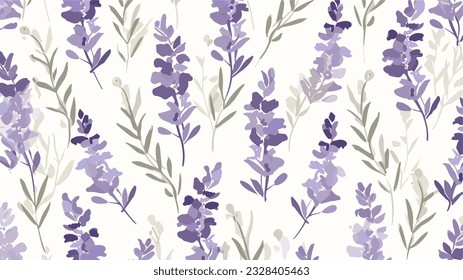 seamless background with lavender flower 02