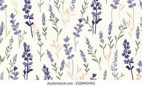 fondo ininterrumpido con flor de lavanda 03