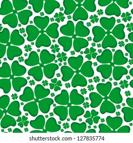 Seamless background leaf clover