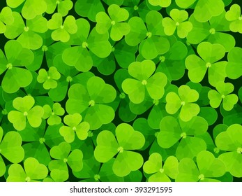 Seamless background leaf clover