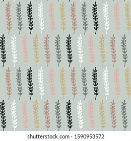 Seamless background with leaf suitable for wallpaper, scarf, textile design