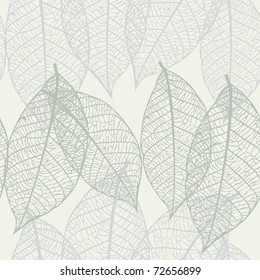 Seamless background with leaves