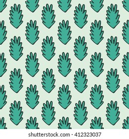 Seamless background with leaves. Abstract vector pattern.