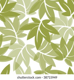 Seamless background with leaves. Easy to edit vector image.
