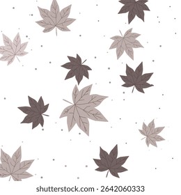 seamless background with leaves, seamless floral pattern, seamless pattern with leaves. .Autumn leaf border.Wave of falling leaves.Leaf fall.Autumn flying leaves.