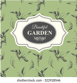 Seamless background of leaves. Floral pattern. Vintage floral background.