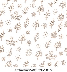 seamless background from the leaves and flowers