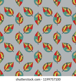 seamless background with  leaves of jasmine
