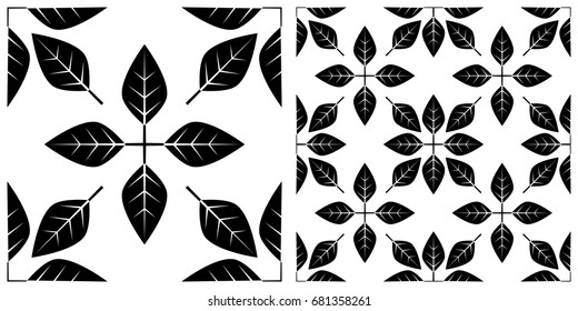 seamless background of leaves  on transparent background
