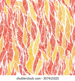Seamless background leaves pattern. Vector