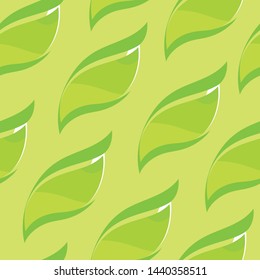 Seamless background with leaves of tea bush. Fresh texture for decoration of web sites, banners with natural eco productions.