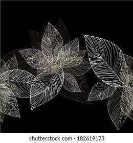 seamless background. leaves of the tree. Vector