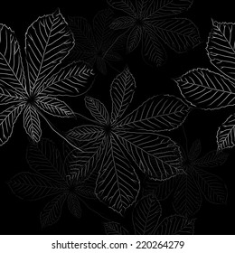 seamless background. leaves of the tree. Vector