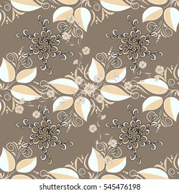 seamless background. leaves of the tree. Vector.