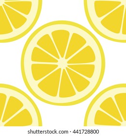 Seamless background of lemon slices