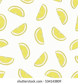Seamless background with lemon slices